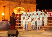 Solo singer Christian with choir 